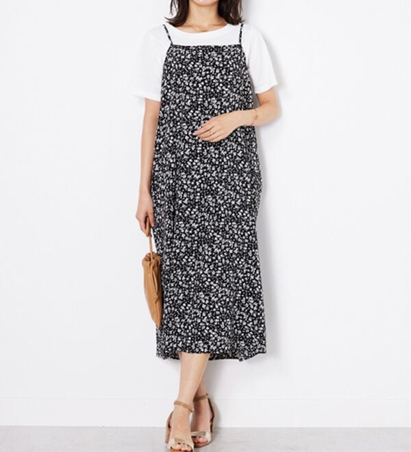 BELLUNA（ベルーナ）の「【2点セット】花柄プリントキャミワンピースアンサンブル（プリントワンピース）」｜詳細画像