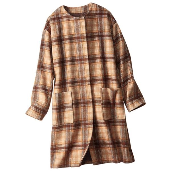 ドルチェ&ガッバーナ チェック柄ロングラップコート ベルト付き ドルチェ&ガッバーナ チェック柄ロングラップコート ベルト付き