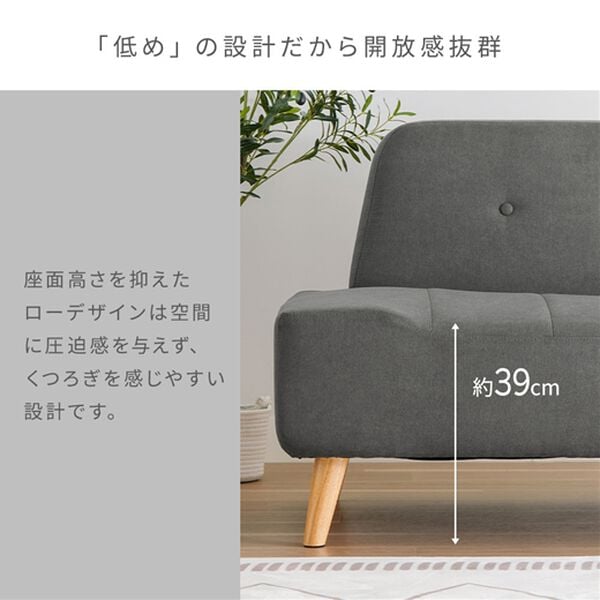 iellio（イエリオ）の「座面ゆったりベンチソファ（ソファ）」｜詳細画像