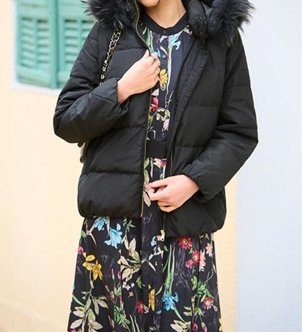 RANAN（ラナン）の「リアルファー付ダウンショートコート（ショートコート）」｜ブラック