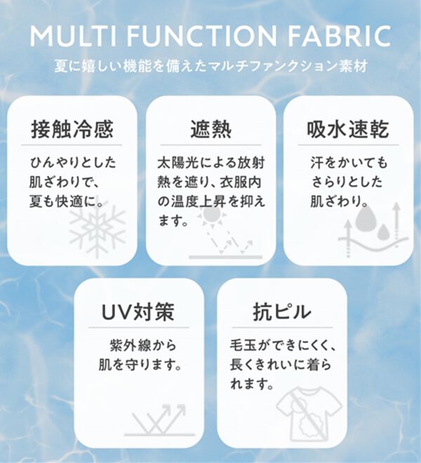 RANAN（ラナン）の「【5つの機能付】ひんやり着回し抜群ベーシックＴシャツ＜選べる着丈＞（Tシャツ）」｜詳細画像