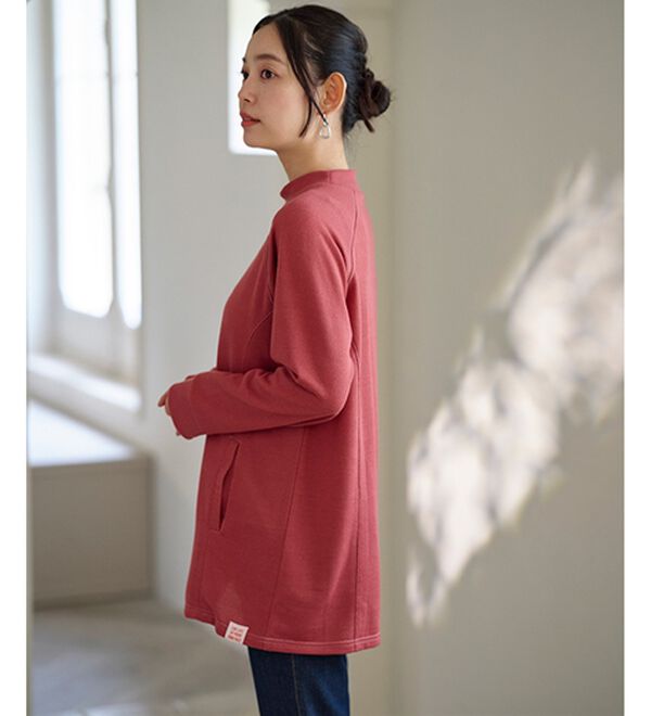 BELLUNA（ベルーナ）の「綿入り素材ラグランデザインポケットトレーナー（トレーナー・スウェット）」｜詳細画像