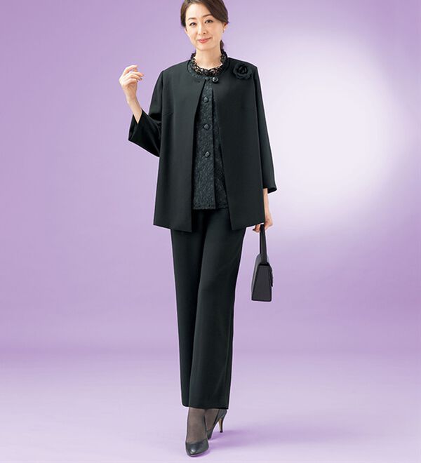 ルフラン（ルフラン）の「【３点セット】新★ゆとり設計３点セットスーツ（ブラックフォーマル（喪服・礼服））」｜詳細画像