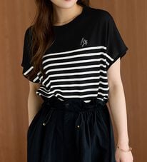 BELLUNA（ベルーナ）の「【快適Ｌａｂ．】Tシャツより上品！ひんやり洗えるニットＴ（ニット・セーター）」