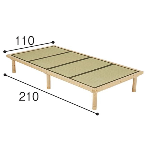 「畳マット付き天然木ベッド（ベッド）」｜詳細画像