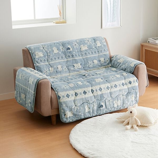 iellio（イエリオ）の「北欧調ボリュームフランネルソファカバー＜抗菌防臭・吸湿発熱・蓄熱・北欧柄・ソファーカバー・センターカバー（ソファーカバー）」｜詳細画像