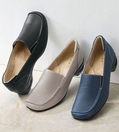 ルフラン（ルフラン）の「＜ラシーナコンフォート＞４Ｅ牛革エアヒールトラッドシューズ（フラットシューズ）」