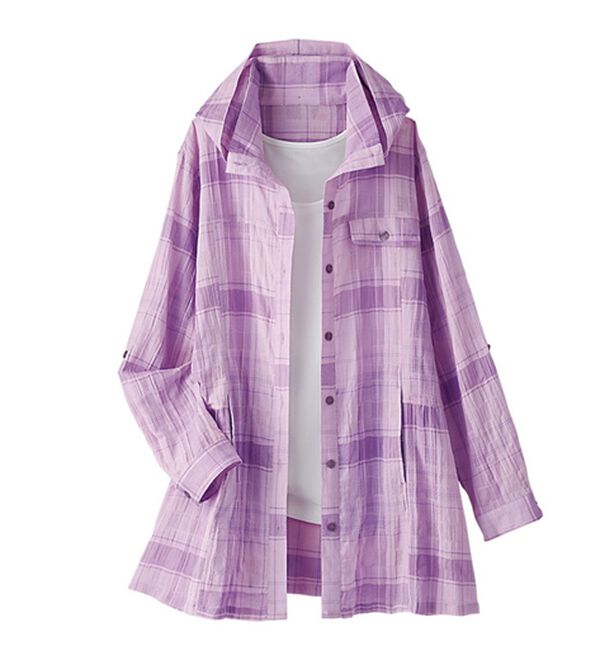 BELLUNA（ベルーナ）の「シャーリングドビー素材日差し対策パーカー（パーカー）」｜詳細画像