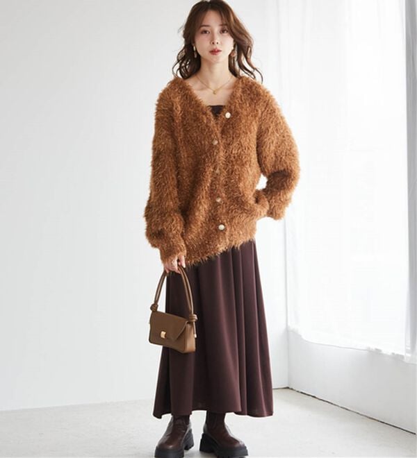 RANAN（ラナン）の「ラメ2WAYシャギーニットカーディガン（ニットカーディガン）」｜詳細画像