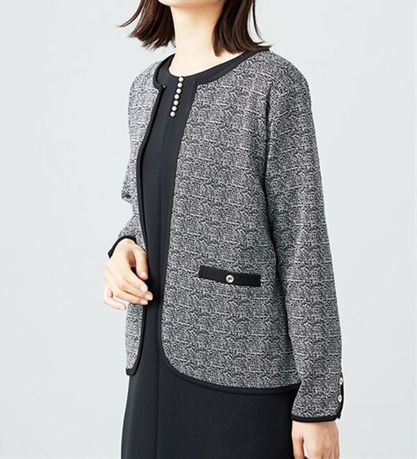 BELLUNA（ベルーナ）の「＜セレモニースタイル＞ポケット付ツイード調ジャケット（その他ジャケット）」｜詳細画像