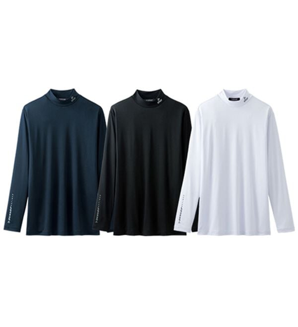 「【３色組】＜ダンロップ・リファインド＞ハーフジップアンサンブル・ハーフジップ・ハイネック（メンズシャツ）」｜ハイネック3色組