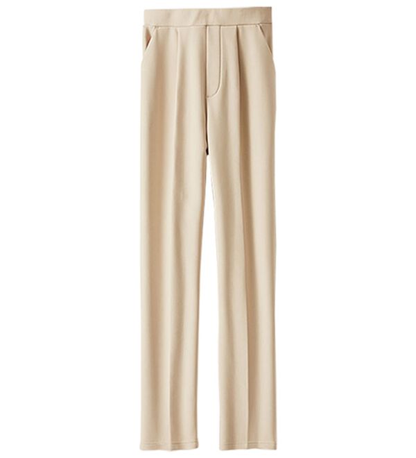 BELLUNA（ベルーナ）の「裏起毛ジョーゼット素材テーパードパンツ（テーパードパンツ）」｜詳細画像