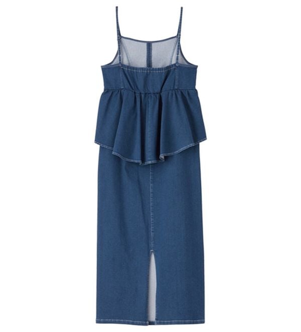 GeeRA（ジーラ）の「楽ちん！デニムペプラムキャミワンピース（その他ワンピース）」｜詳細画像