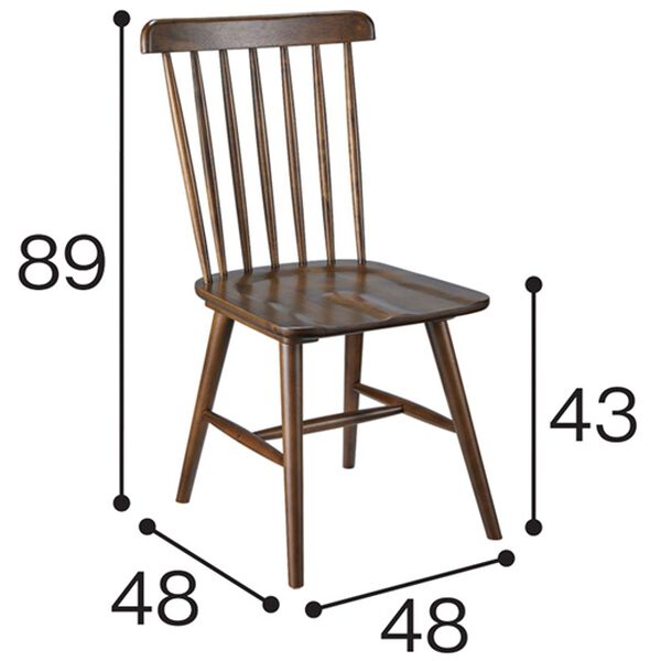 「天然木ウィンザー調デザインチェア２脚組（椅子・チェア・スツール）」｜詳細画像