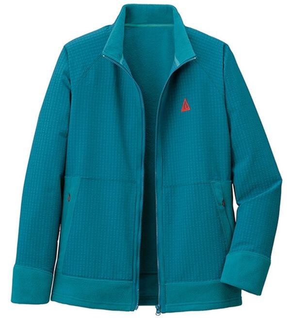 「＜コムルヴァン・オム・ゴルフ＞のびのび快適フリースブルゾン（メンズブルゾン）」｜ターコイズ