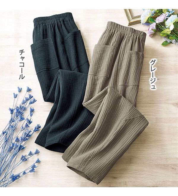 ルフラン（ルフラン）の「＜ｆｕ－ｕ＞綿１００％楊柳風ガーゼのやわらかパンツ（その他パンツ）」｜詳細画像