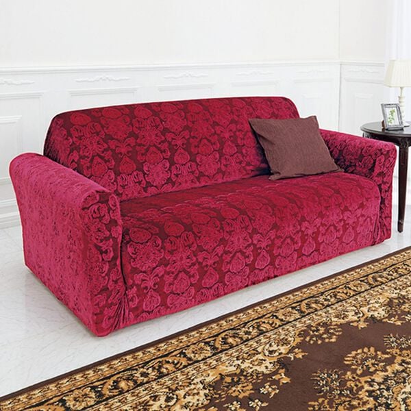 「Ｎｅｗ立体オーナメント柄伸縮フィットソファカバー（ソファーカバー）」｜詳細画像
