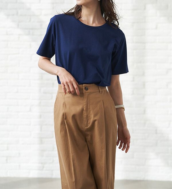 RANAN（ラナン）の「＜ＢＣ＞綿１００％ひんやりラウンドヘムプルオーバー（カットソー）」｜詳細画像