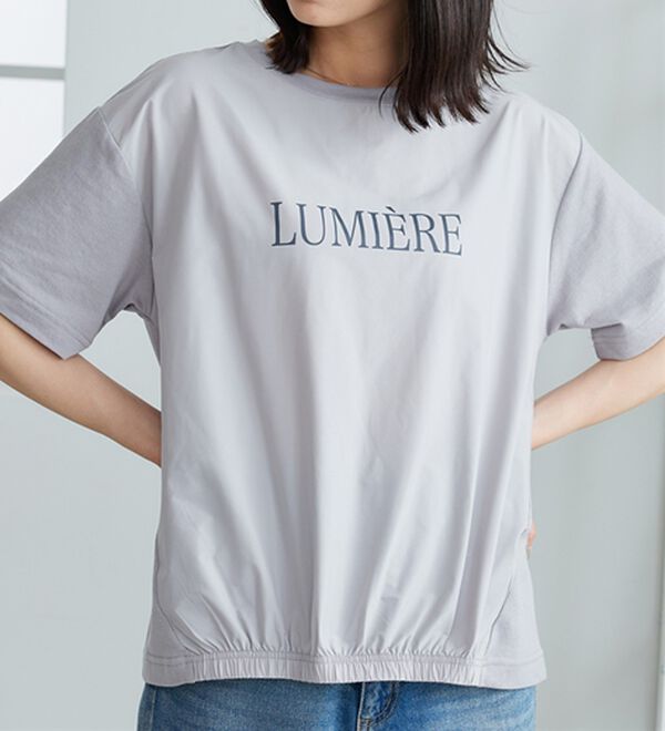 BELLUNA（ベルーナ）の「異素材切替ロゴプリントプルオーバー（カットソー）」｜詳細画像