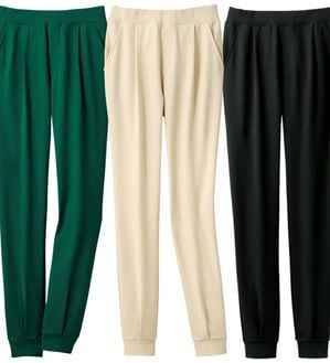 ルフラン（ルフラン）の「【３本組】ストレッチ素材ゆったりタックパンツ（フルレングスパンツ）」｜3本組