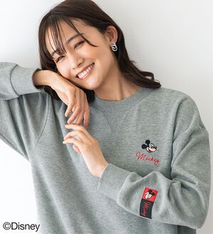 BELLUNA（ベルーナ）の「＜Ｄｉｓｎｅｙ＞刺しゅうデザイントレーナー（トレーナー・スウェット）」｜ミッキー(杢グレー)