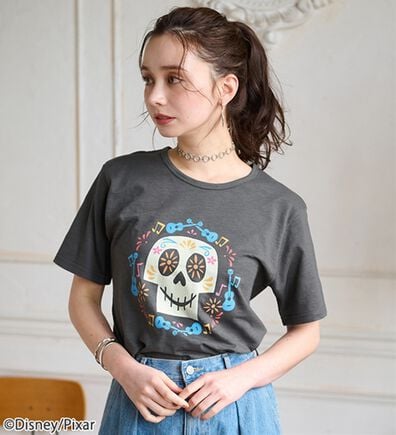 「＜Ｄｉｓｎｅｙ＞キャラクタープリントヴィンテージ風Ｔシャツ（チュニック）」