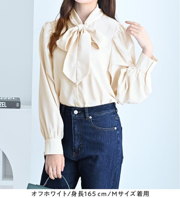 alotta（アロッタ）の「ボウタイデザインブラウス（ブラウス）」｜詳細画像