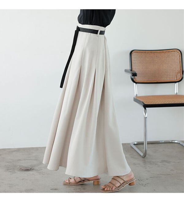 GeeRA（ジーラ）の「ワークベルト付フレアースカート（ロングスカート）」｜詳細画像