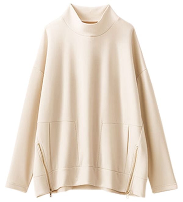 BELLUNA（ベルーナ）の「柔らかとろみ素材裾ジップデザインプルオーバー（カットソー）」｜詳細画像