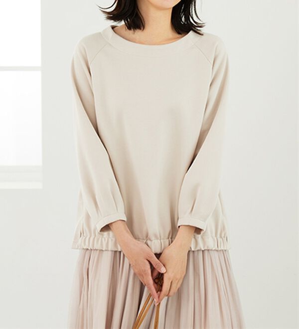 BELLUNA（ベルーナ）の「軽やか！メッシュダンボールプルオーバー（カットソー）」｜詳細画像