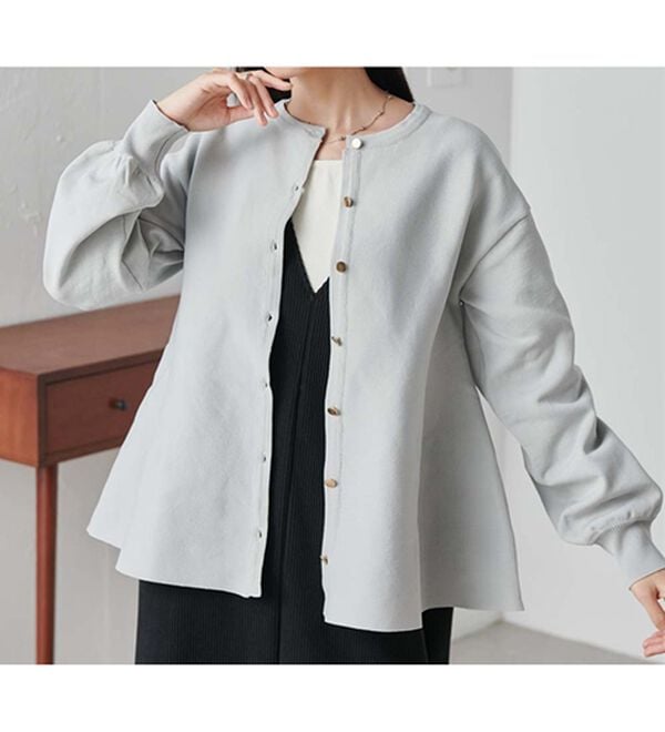 RANAN（ラナン）の「ペプラムチュニックカーデ（ニットカーディガン）」｜詳細画像