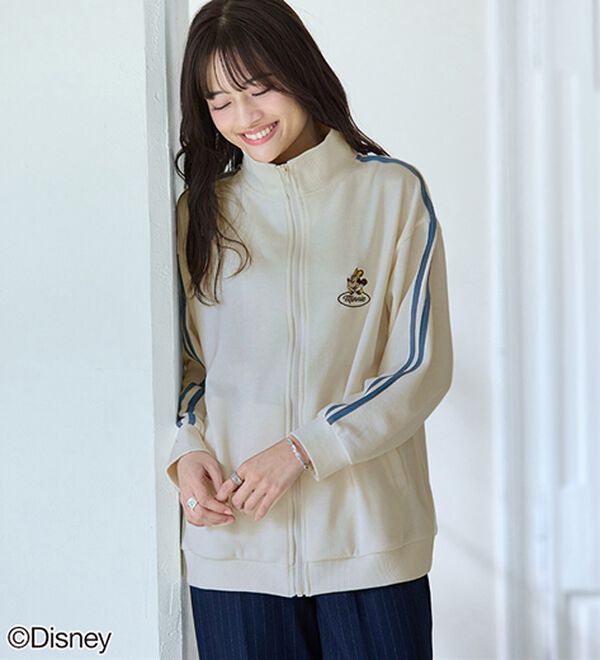 BELLUNA（ベルーナ）の「＜Ｄｉｓｎｅｙ＞【ミッキー＆ミニー】裏毛トラックジャケット（ブルゾン）」｜クリーム(ミニー)
