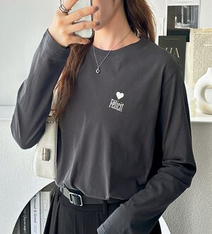 GeeRA（ジーラ）の「ハートデザイン刺繍ロンＴ（カットソー）」｜詳細画像