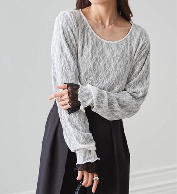 RANAN（ラナン）の「リバーシブルシアーレースＴ（カットソー）」｜詳細画像