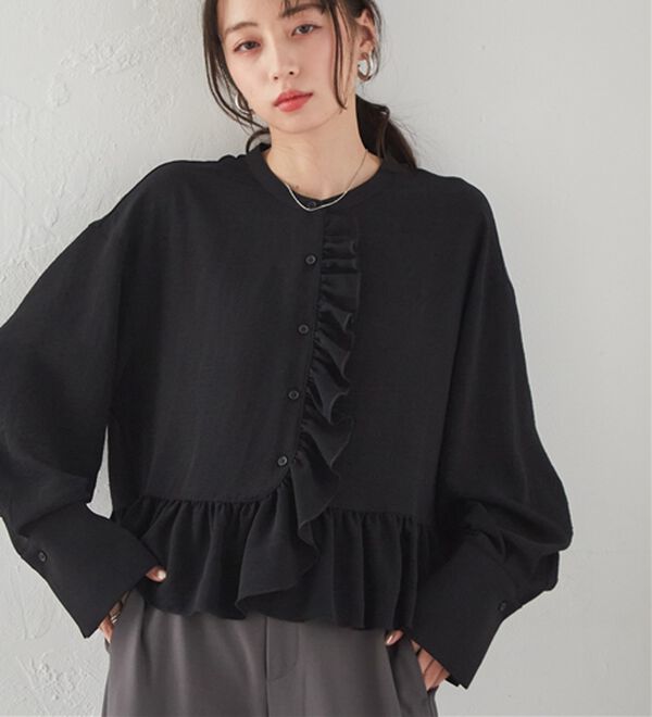 RANAN（ラナン）の「ラウンドフリルブラウス（シャツ）」｜詳細画像