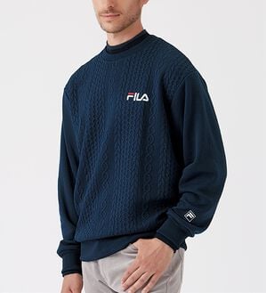 「＜フィラ＞ニット使いフクレジャカードトレーナー（メンズトレーナー）」｜詳細画像