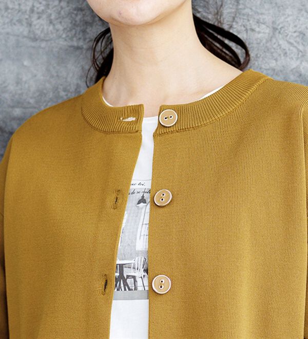 BELLUNA（ベルーナ）の「《快適Ｌａｂ．》洗える！軽い！配色使いニットカーディガン（ニットカーディガン）」｜詳細画像