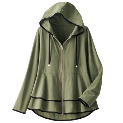 ルフラン（ルフラン）の「体型カバーに重宝！ペプラム切替えパーカー（ブルゾン）」