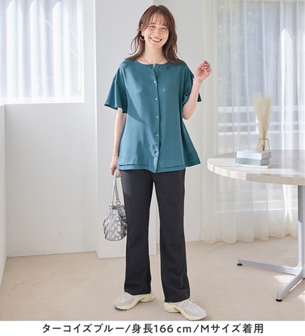 Viola e Viola（ヴィオラ エ ヴィオラ）の「さらさらＥＡＳＹ　Ａラインブラウス（チュニック）」｜詳細画像