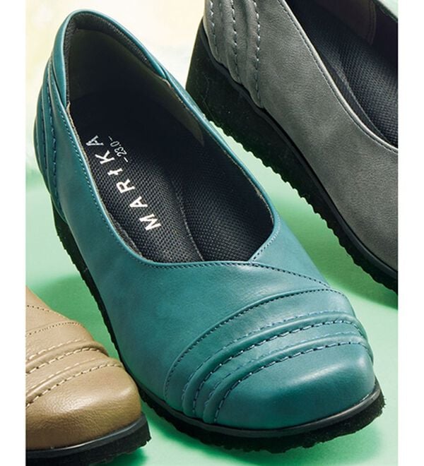 BELLUNA（ベルーナ）の「５Ｅ軽量ステッチデザインパンプス（パンプス）」｜ターコイズ