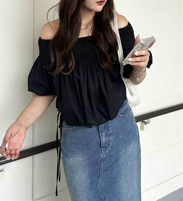 GeeRA（ジーラ）の「ドロストオフショルブラウス（ブラウス）」｜詳細画像