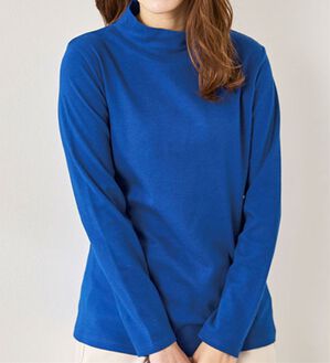 BELLUNA（ベルーナ）の「吸湿発熱ハイネックプルオーバー（カットソー）」｜ブルー