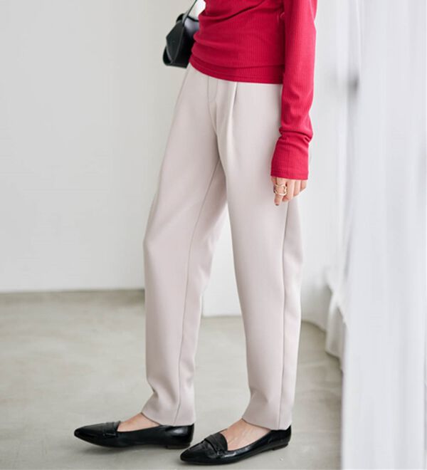 RANAN（ラナン）の「あったか！裏起毛美脚シルエットタックパンツ（フルレングスパンツ）」｜詳細画像