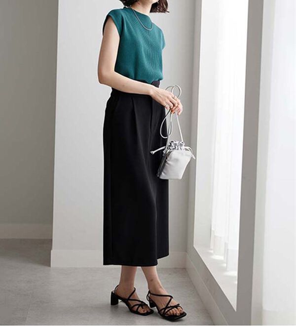 GeeRA（ジーラ）の「配色ラインフレンチスリーブニット（ニット・セーター）」｜詳細画像