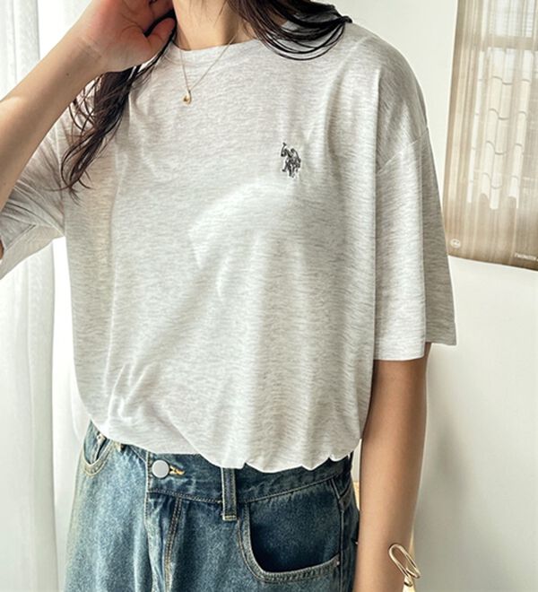 GeeRA（ジーラ）の「【Ｕ．Ｓ．　ＰＯＬＯ　ＡＳＳＮ．】スラブシアーTシャツ（Tシャツ）」｜詳細画像