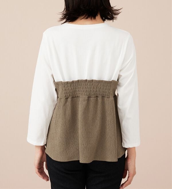 専用！新品！タグ付き　ベアビスチェドッキングチュニック GOLDJAPAN 大きいサイズ レディース チュニック 長袖 Vネック