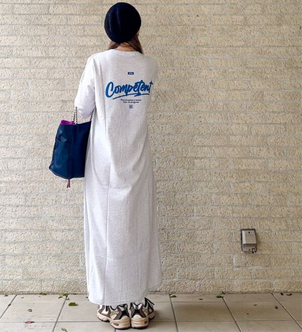 GeeRA（ジーラ）の「アソートロゴプリントＴシャツワンピース（その他ワンピース）」｜詳細画像