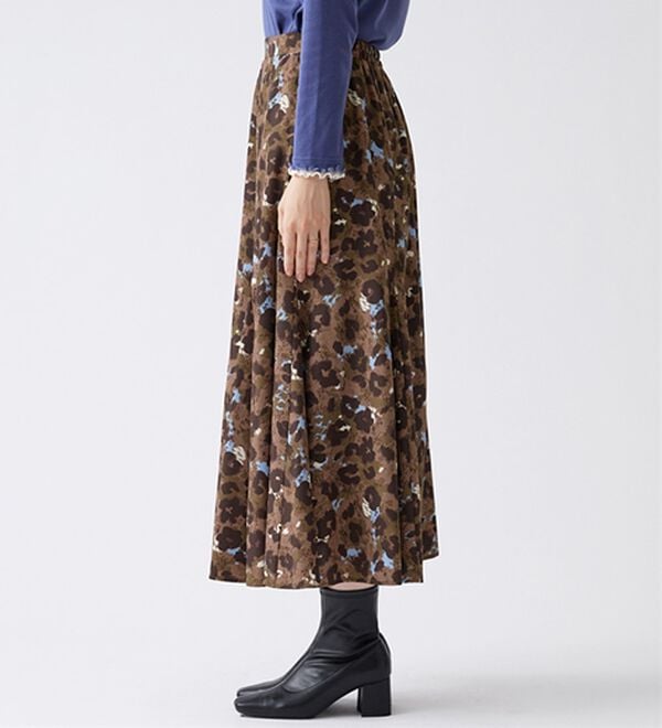 BELLUNA（ベルーナ）の「着映えプリントフレアスカート（ロングスカート）」｜詳細画像