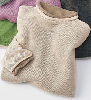 BELLUNA（ベルーナ）の「＜日本製＞ホールガーメント２枚重ね着プルオーバー（ニット・セーター）」｜オフベージュ