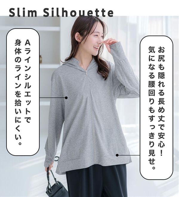 BELLUNA（ベルーナ）の「【接触冷感】絶対に焼けたくない！後プリーツＵＶパーカー（パーカー）」｜詳細画像